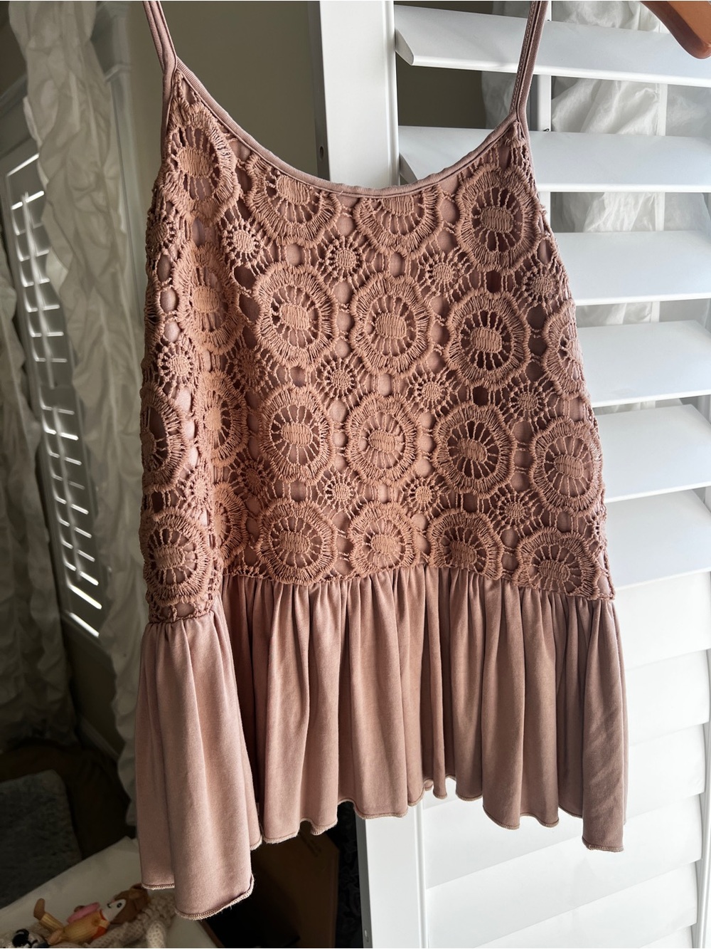 Women’s Crochet-Detail Top